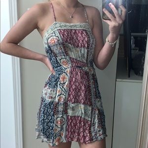 Patchwork patterned sun dress